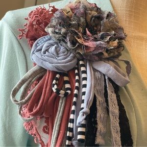 New Flower Pin Boutique Brooch matches Zadie B’s holiday/wedding